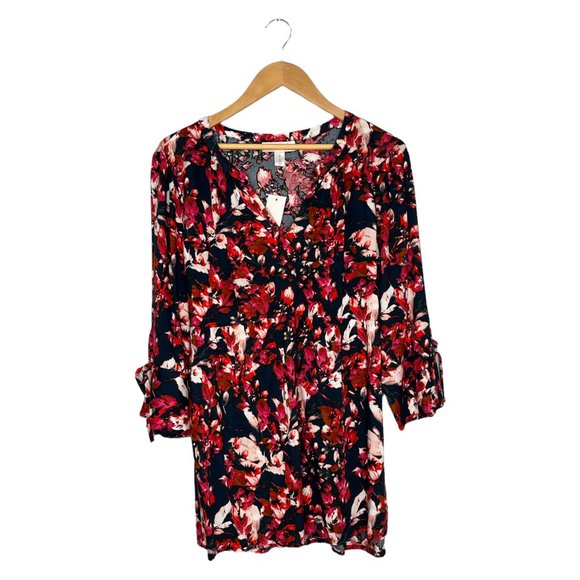 Motherhood Maternity Tops - Motherhood Maternity NWT Floral Tie Waist Sleeve Large